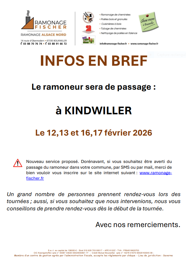 Passage ramoneur 2026