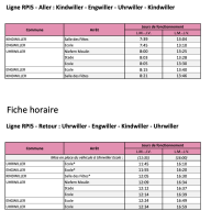 Horaires ligne de bus RPI 2026 / 2027 